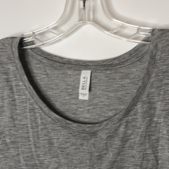 NWOT Bella Canvas Womens Gray Long Sleeve Tee T-Shirt L LARGE - Picture 4 of 8